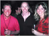 2002 WCOFF Champion Chris Schussman, 49ers Jeff Garcia and Melissa Schussman at John Madden's Kickoff Party in San Diego. 