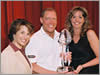 ESPN's Suzy Kolber 2002 WCOFF Champion Chris Schussman and his wife Melissa at the awards Presentation